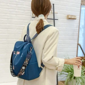 Oxford Waterproof Fabric Female Backpack Elegant Style Trendy Fashion