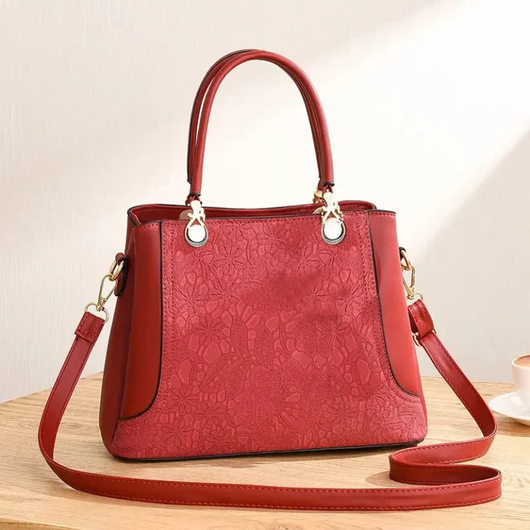 Luxury High Quality PU Leather Women Hand Bags With Embroidery Design