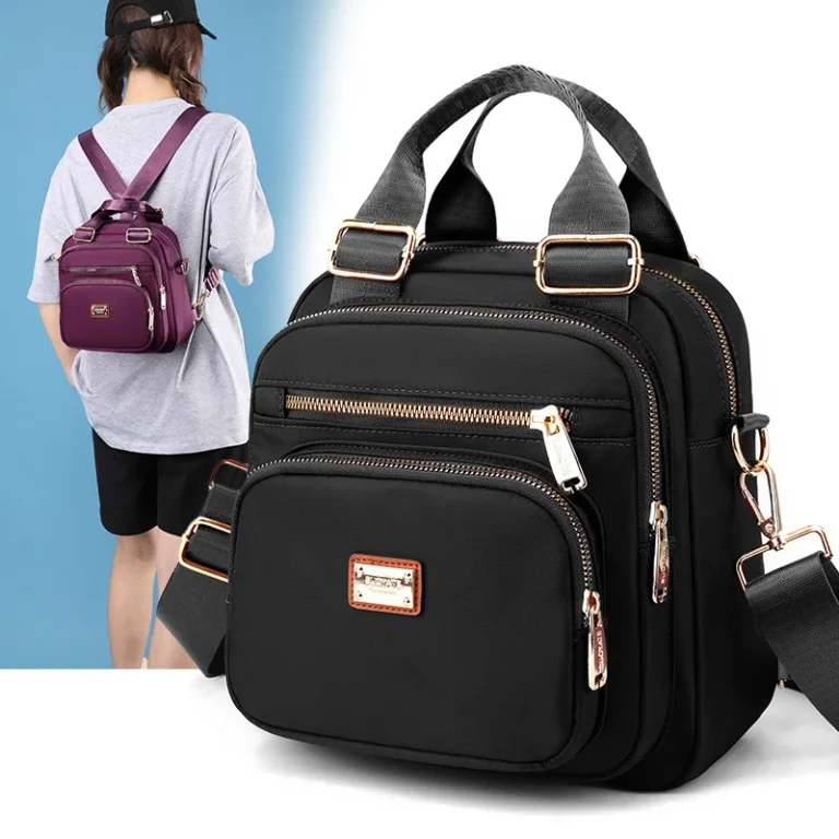 Elegant Design Oxford Fabric Female Fashion Backpack or Shoulder Carry Waterproof Bag